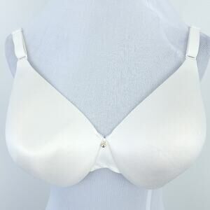 Cacique Back Smoother Bra 40C Full Coverage Underwire Off White